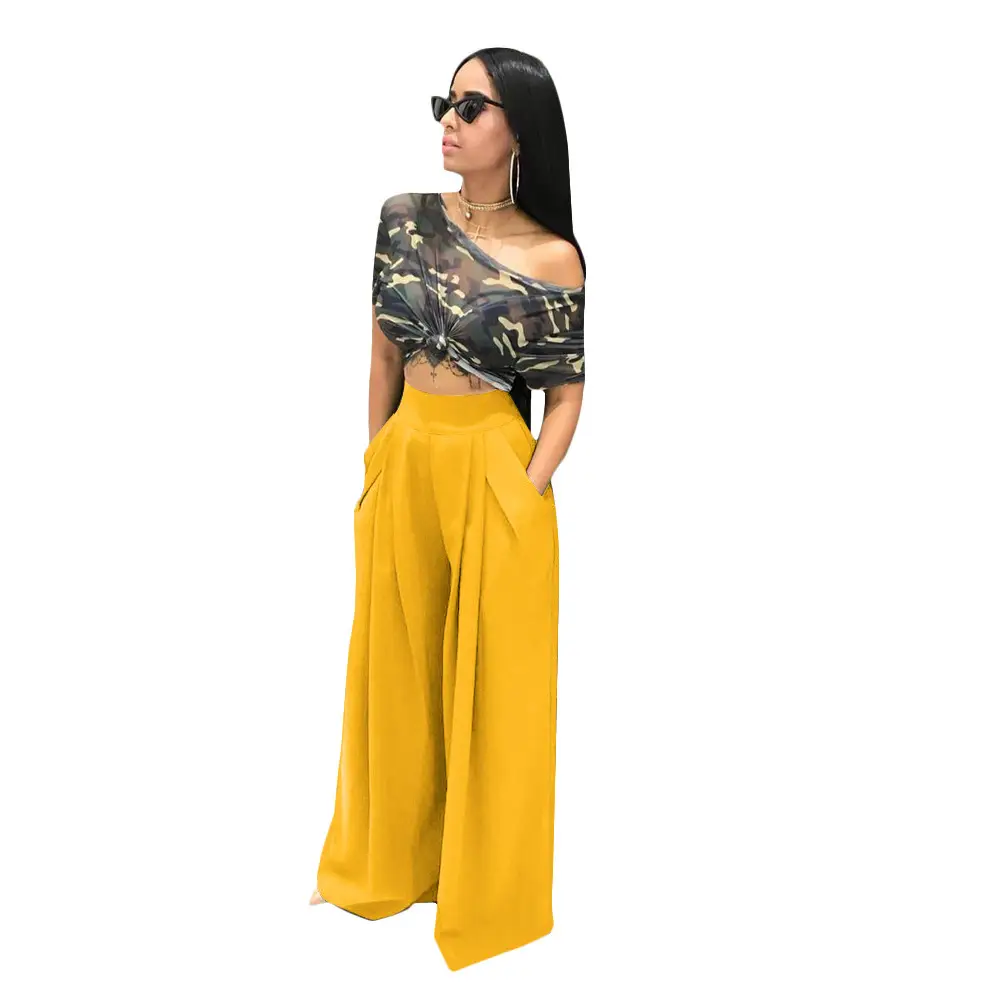 Purple Wide-leg Pants with Off-Shoulder Top for Women - Image 15