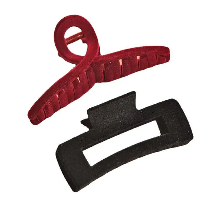 Red French Retro Hairpin for Women Large Back