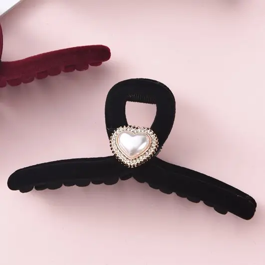 Red French Retro Hairpin for Women Large Back