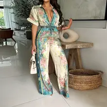 2025 White Wide Leg V Neck Plus Size Jumpsuit — feature 11