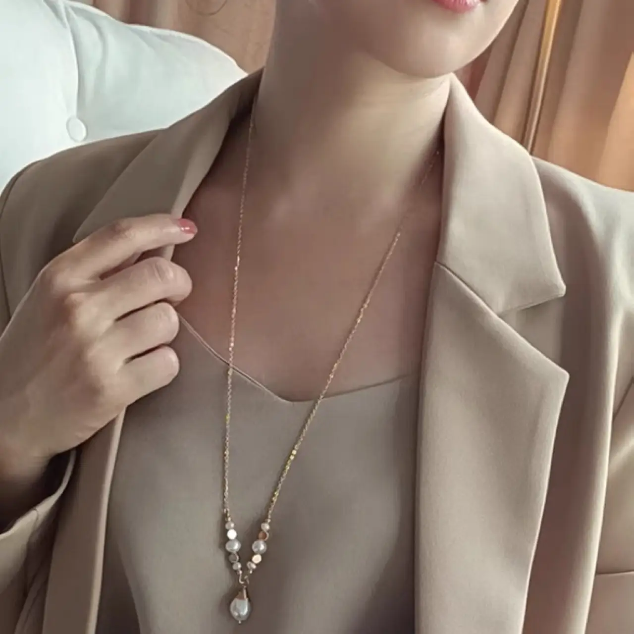 Natural Freshwater Pearl Necklace for Women Autumn Winter — feature 10