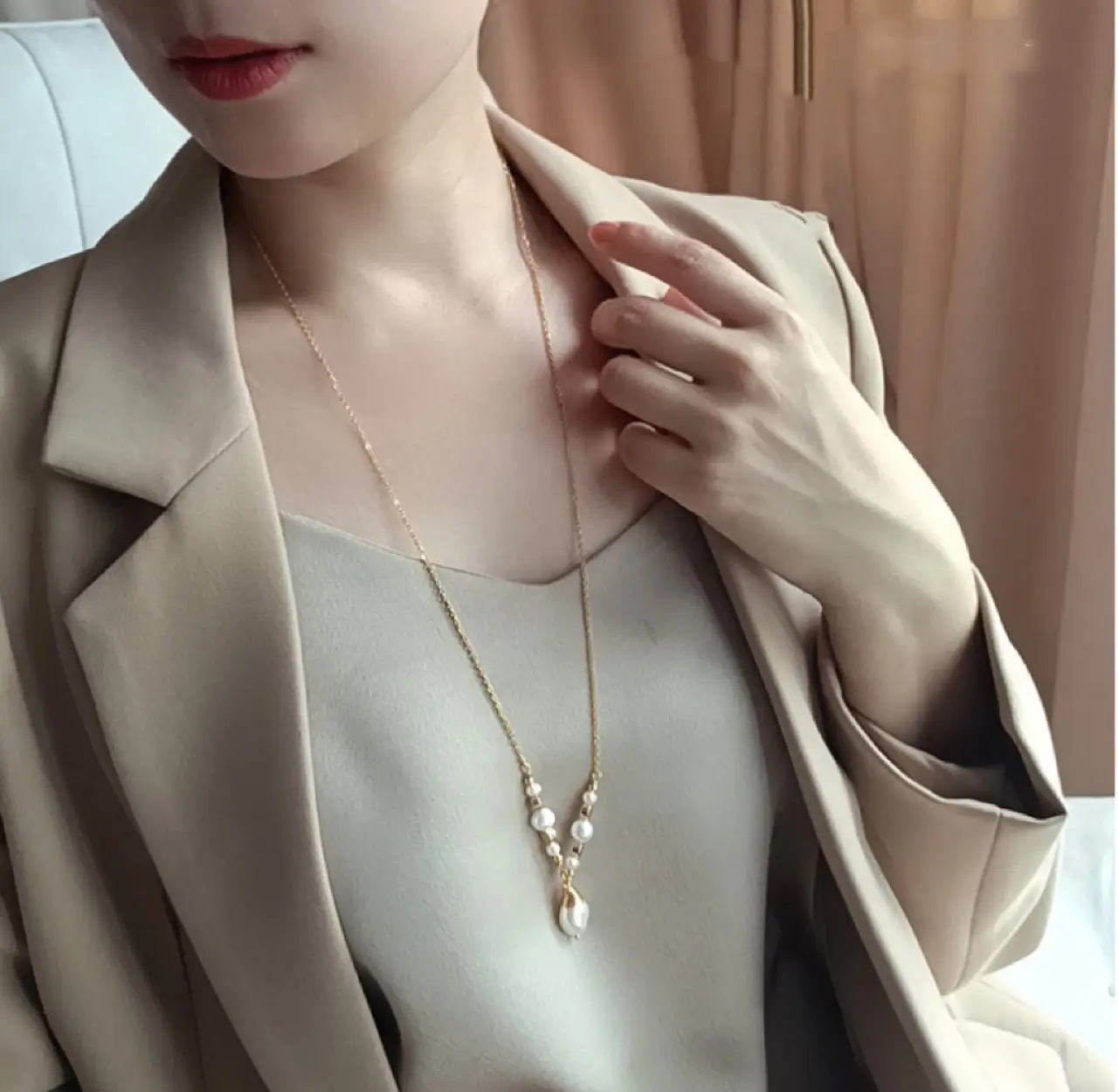 Natural Freshwater Pearl Necklace for Women Autumn Winter — feature 7