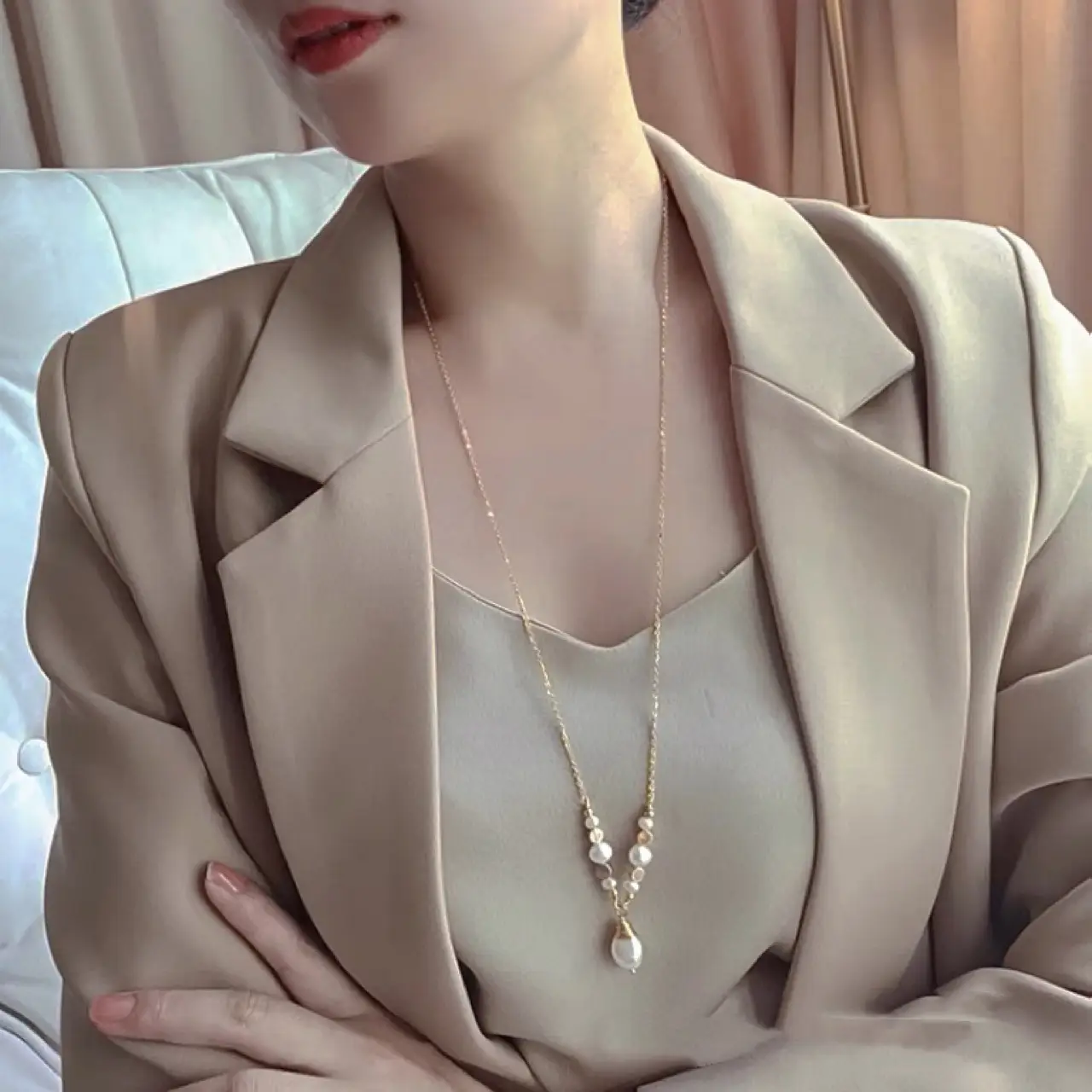 Natural Freshwater Pearl Necklace for Women Autumn Winter — feature 8