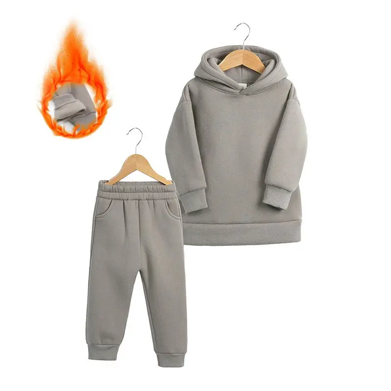2025 Boys Spring Sweatpants Hoodie Set Brown - Image 11