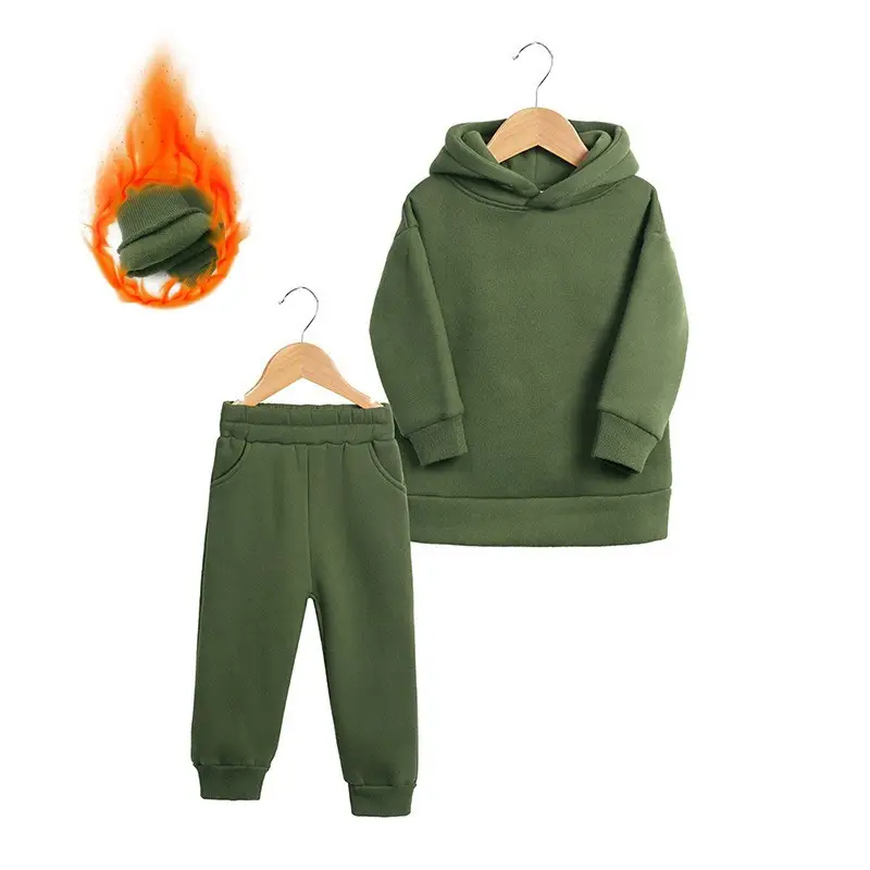 2025 Boys Spring Sweatpants Hoodie Set Brown - Image 15