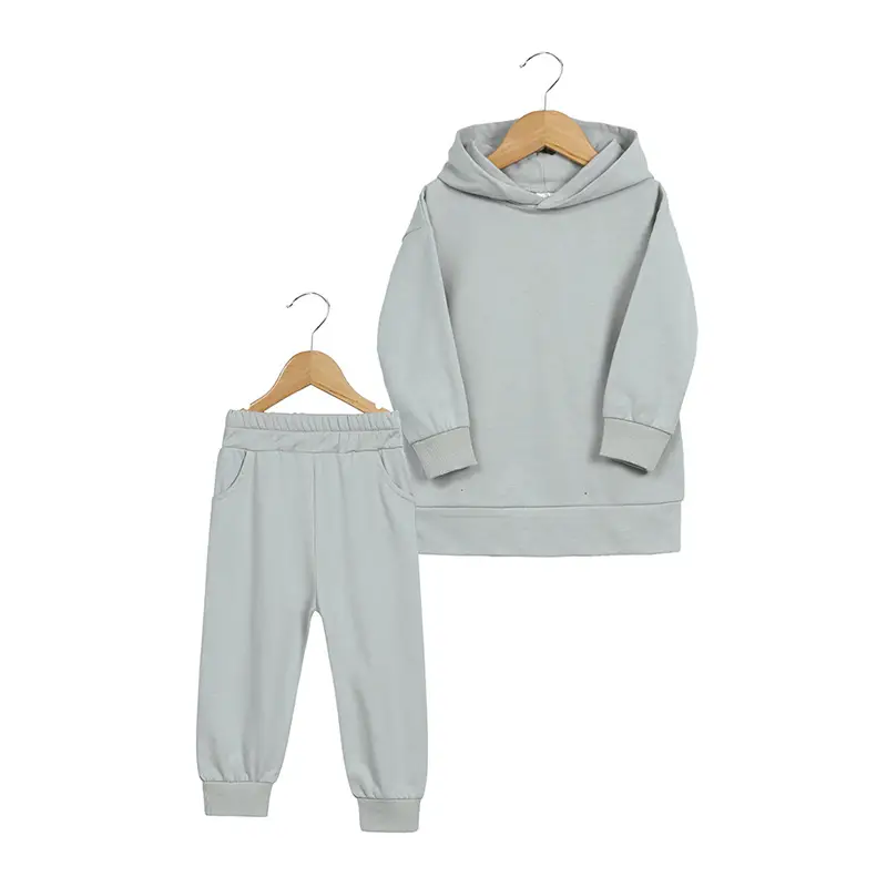 2025 Boys Spring Sweatpants Hoodie Set Brown - Image 6