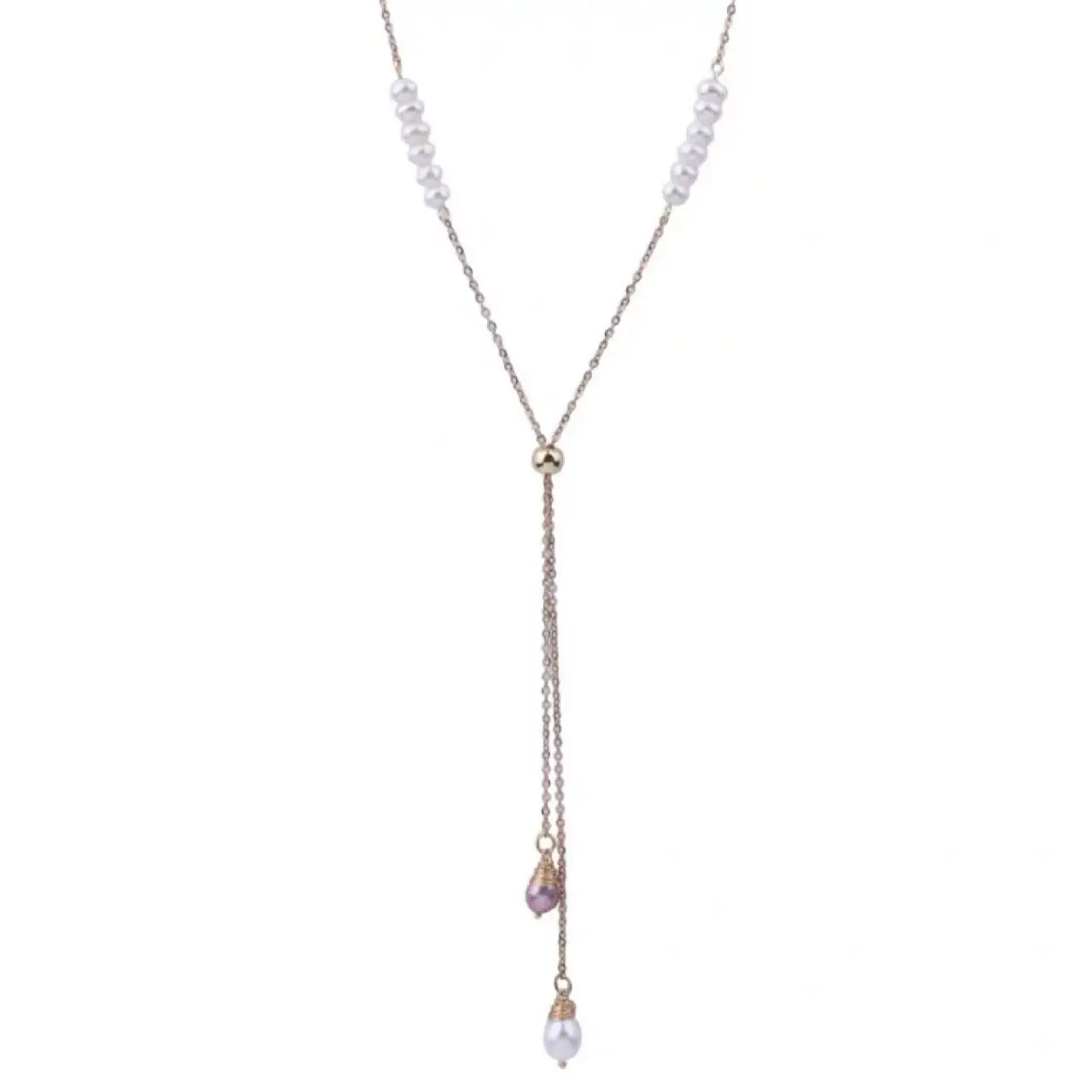 Natural Freshwater Pearl Necklace Women's Pull-out Design - Image 5