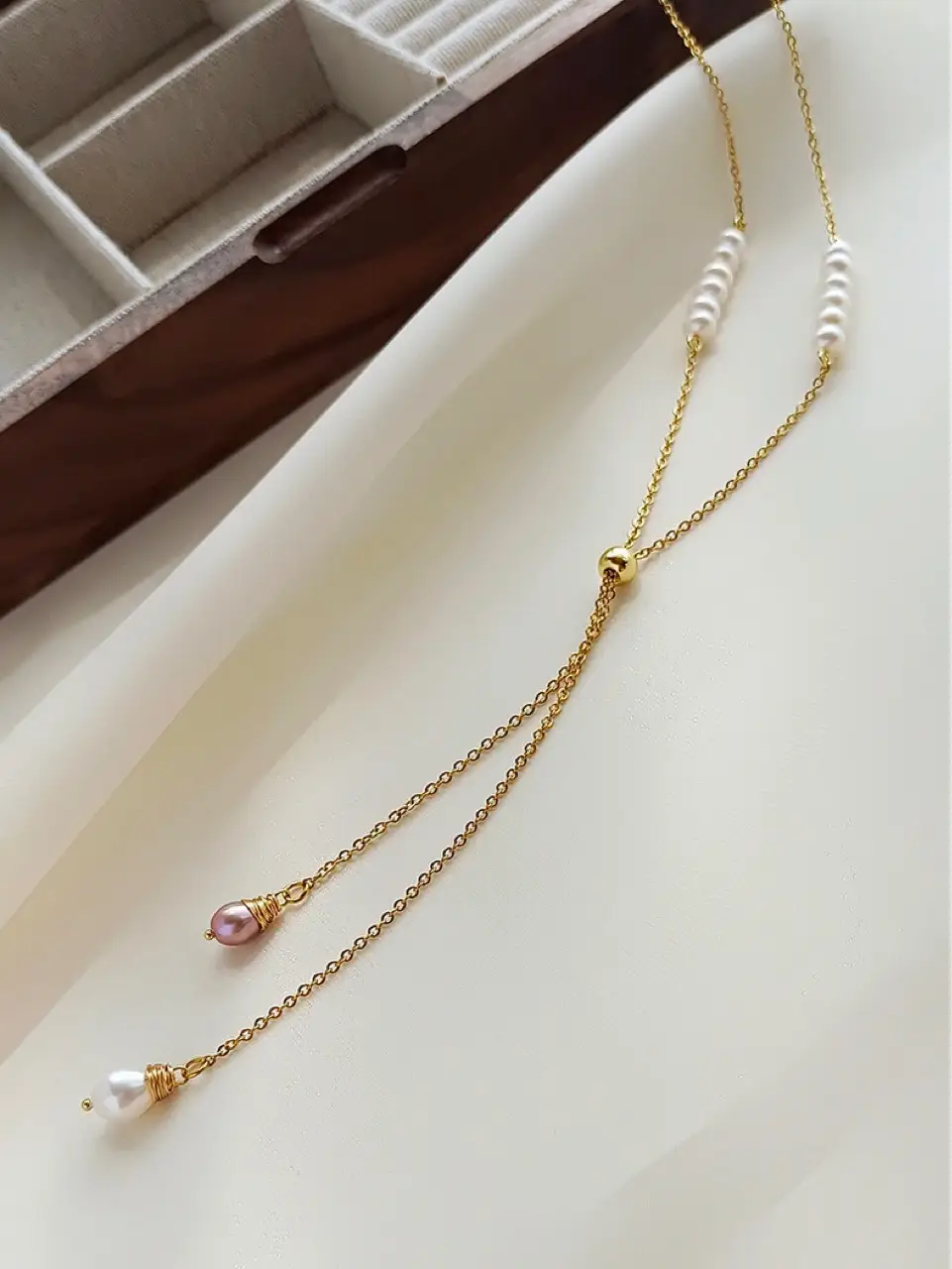 Natural Freshwater Pearl Necklace Women's Pull-out Design — feature 10