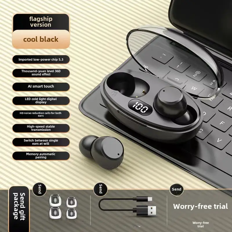 Bluetooth Headset with Digital Display & Space Capsule Design