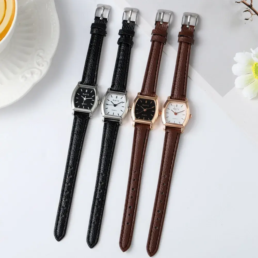 Joker Quartz Watch Set Black Brown White 4 Pcs - Image 7