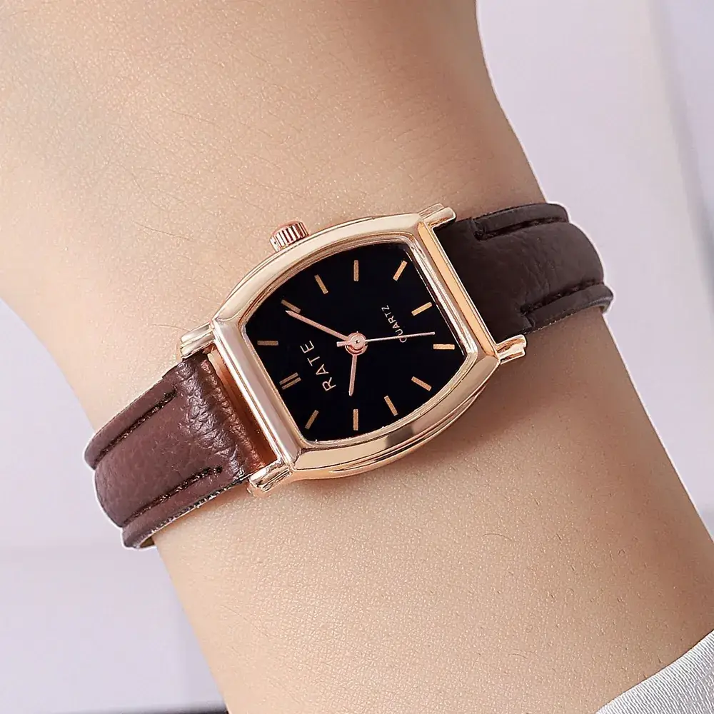 Joker Quartz Watch Set Black Brown White 4 Pcs - Image 3