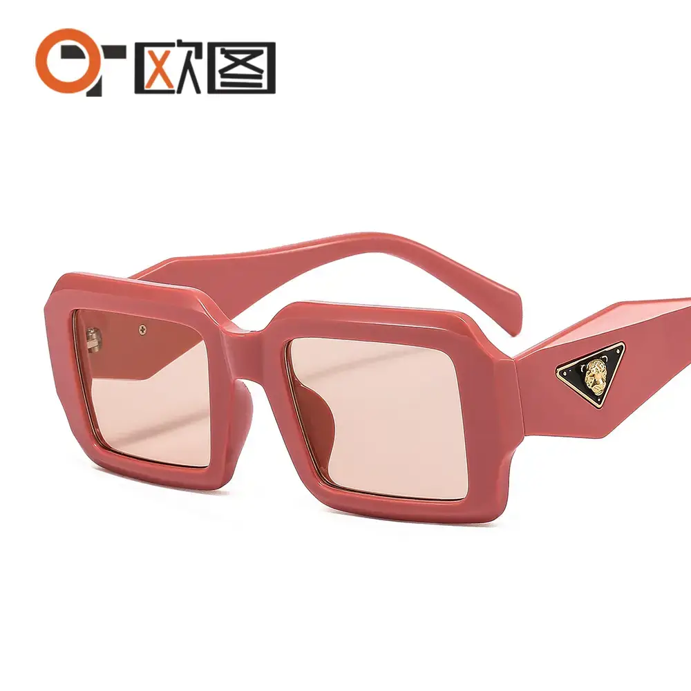 Leopard Head Sunglasses for Men Women Brown Tactured Design - Image 9