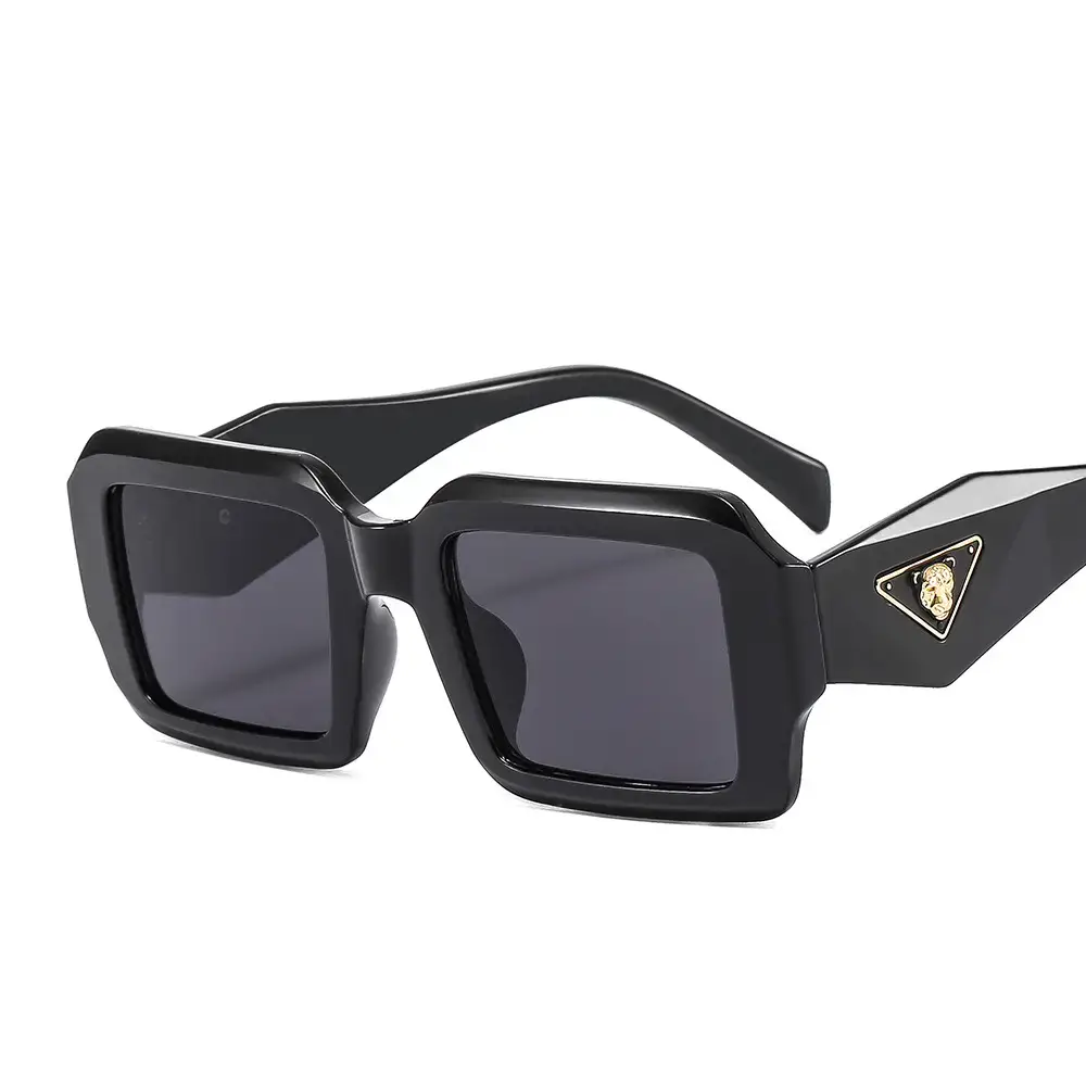 Leopard Head Sunglasses for Men Women Brown Tactured Design