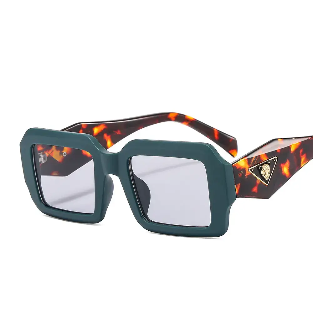 Leopard Head Sunglasses for Men Women Brown Tactured Design - Image 3