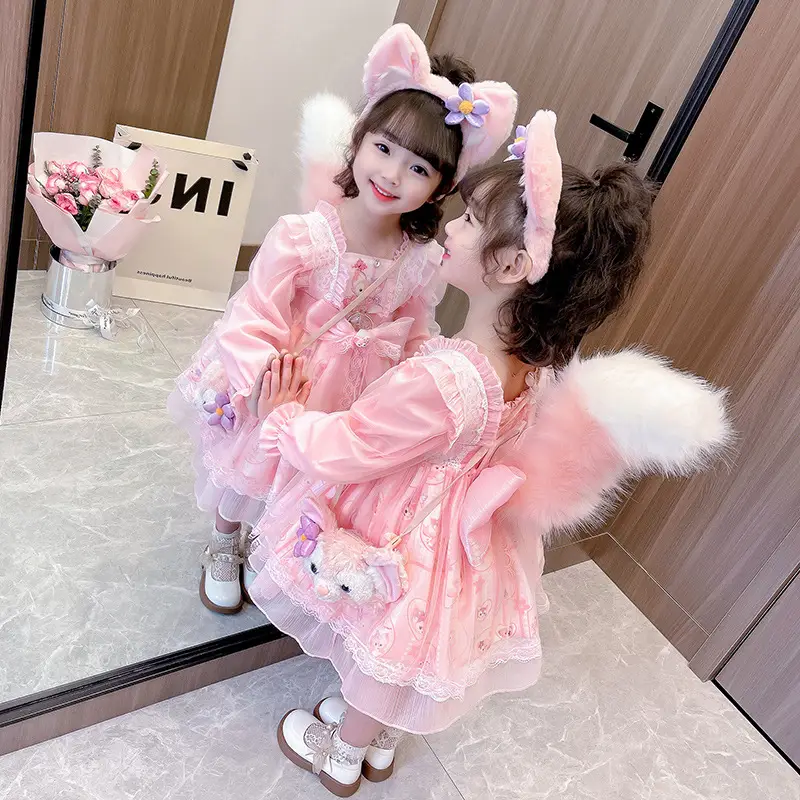 2025 Girls Star Dew Mesh Princess Dress Korean Lolita Style Dress - Image 5