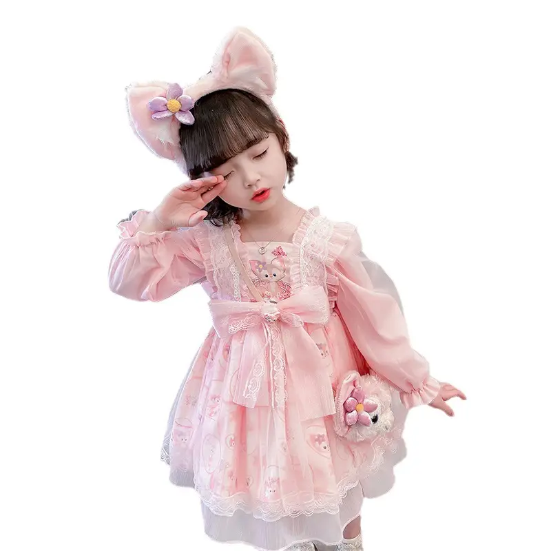 2025 Girls Star Dew Mesh Princess Dress Korean Lolita Style Dress - Image 7