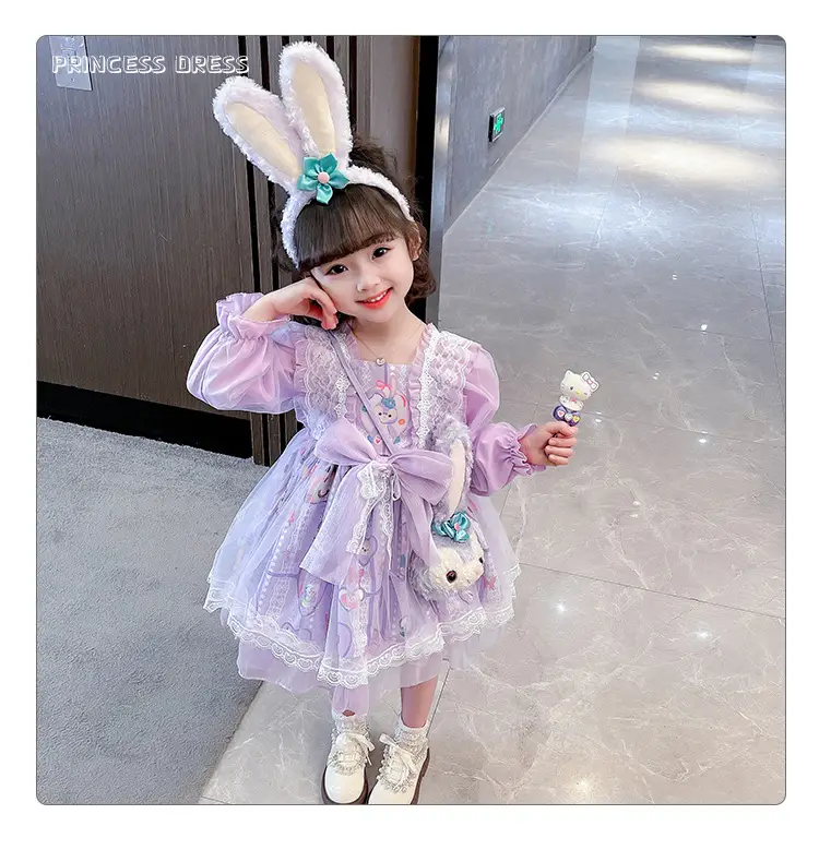 2025 Girls Star Dew Mesh Princess Dress Korean Lolita Style Dress — feature 11