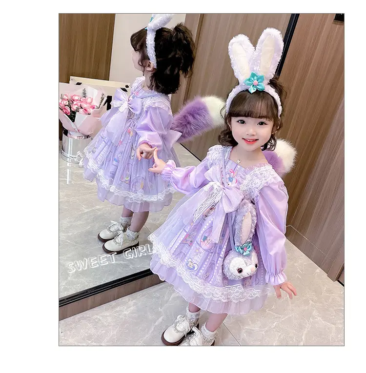 2025 Girls Star Dew Mesh Princess Dress Korean Lolita Style Dress — feature 15