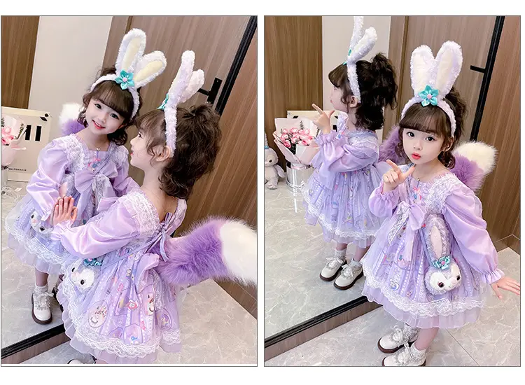 2025 Girls Star Dew Mesh Princess Dress Korean Lolita Style Dress — feature 16