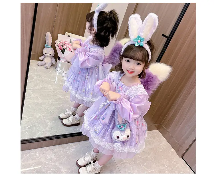 2025 Girls Star Dew Mesh Princess Dress Korean Lolita Style Dress — feature 17