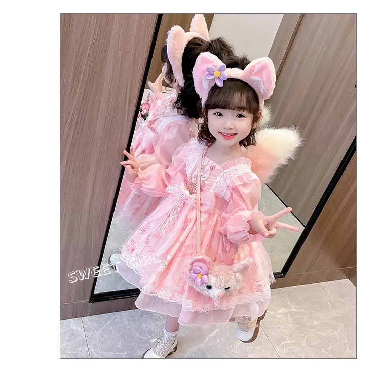 2025 Girls Star Dew Mesh Princess Dress Korean Lolita Style Dress — feature 30