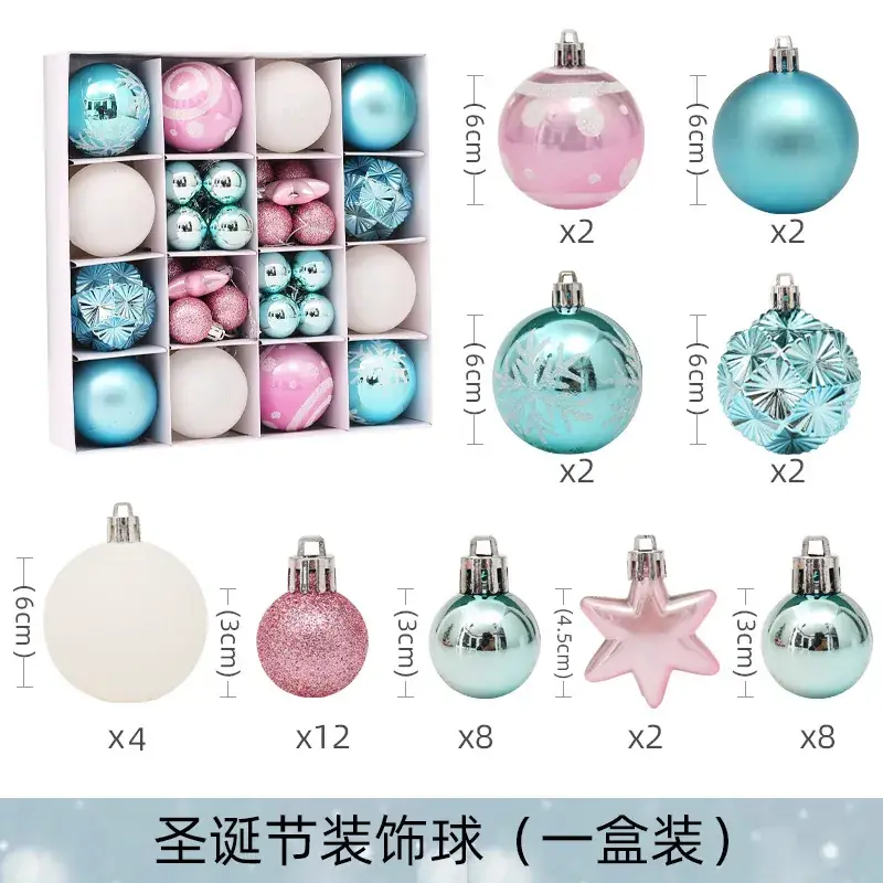 Christmas Balls Matte Painted 6cm Multi Pack - Image 3