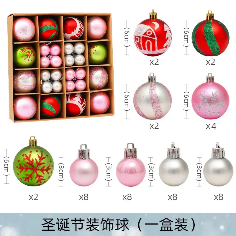 Christmas Balls Matte Painted 6cm Multi Pack - Image 4