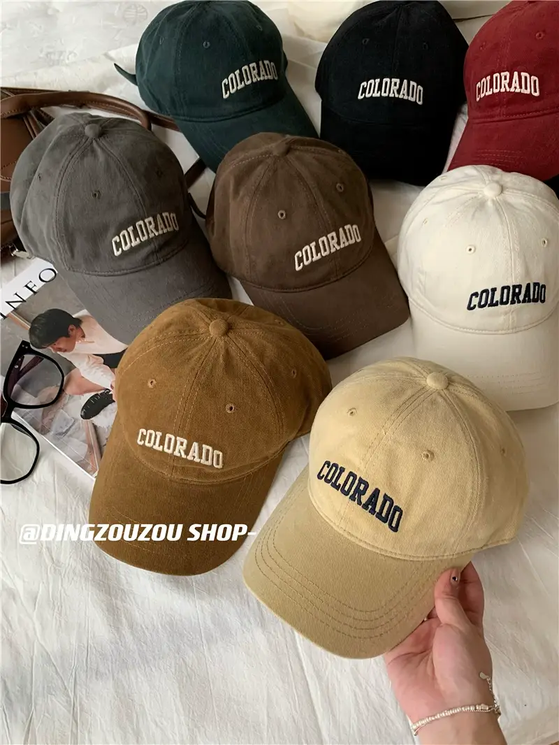 Women's Embroidered Colorado Baseball Cap Winter Casual — feature 32