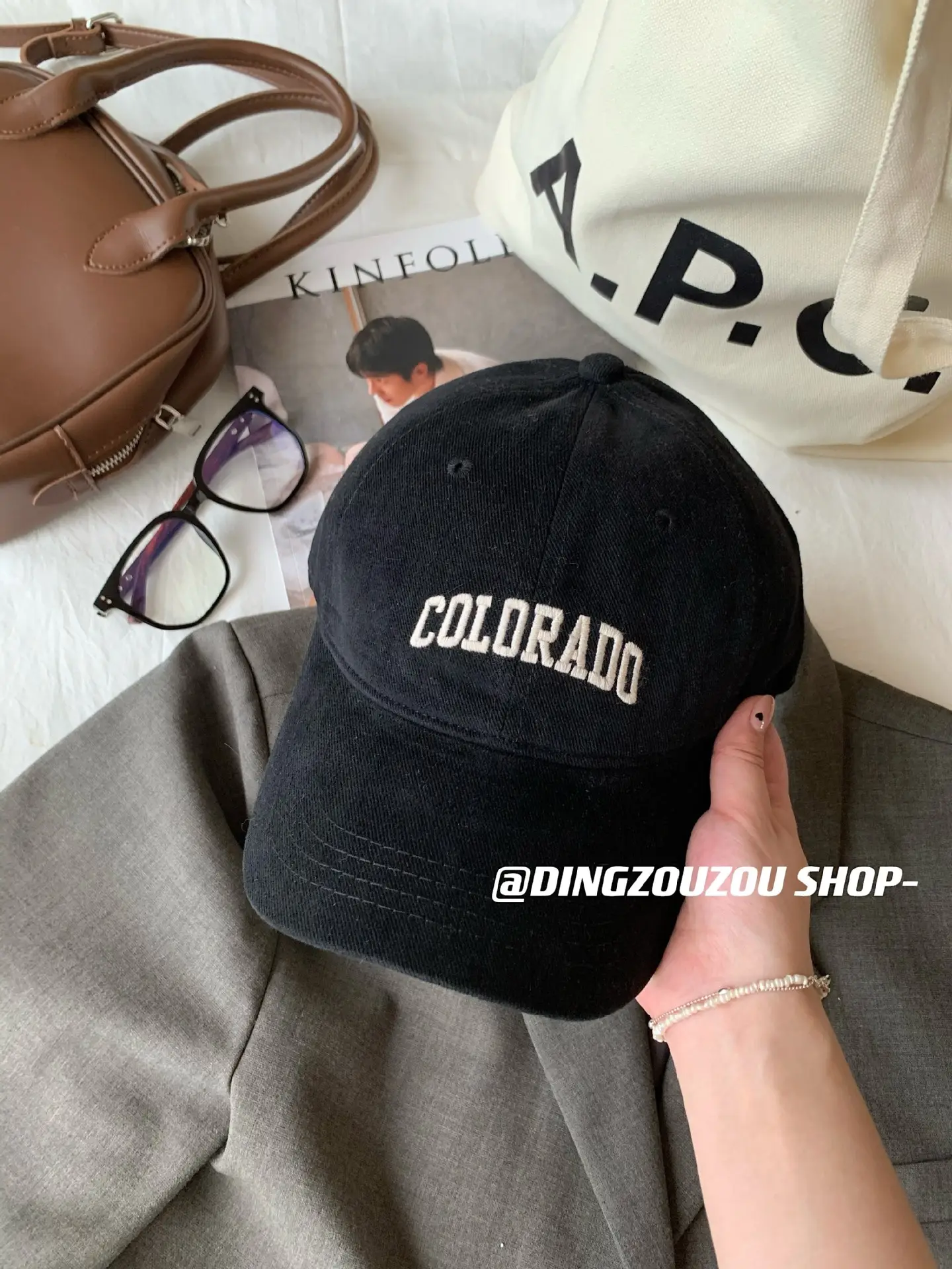 Women's Embroidered Colorado Baseball Cap Winter Casual