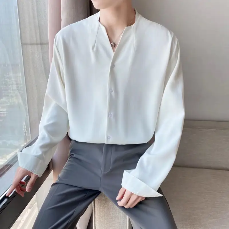Men's Black Button Down Shirt Lazy Summer - Image 3