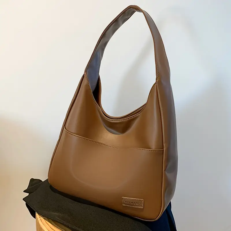 Women's Large Capacity Textured Tan Tote Bag