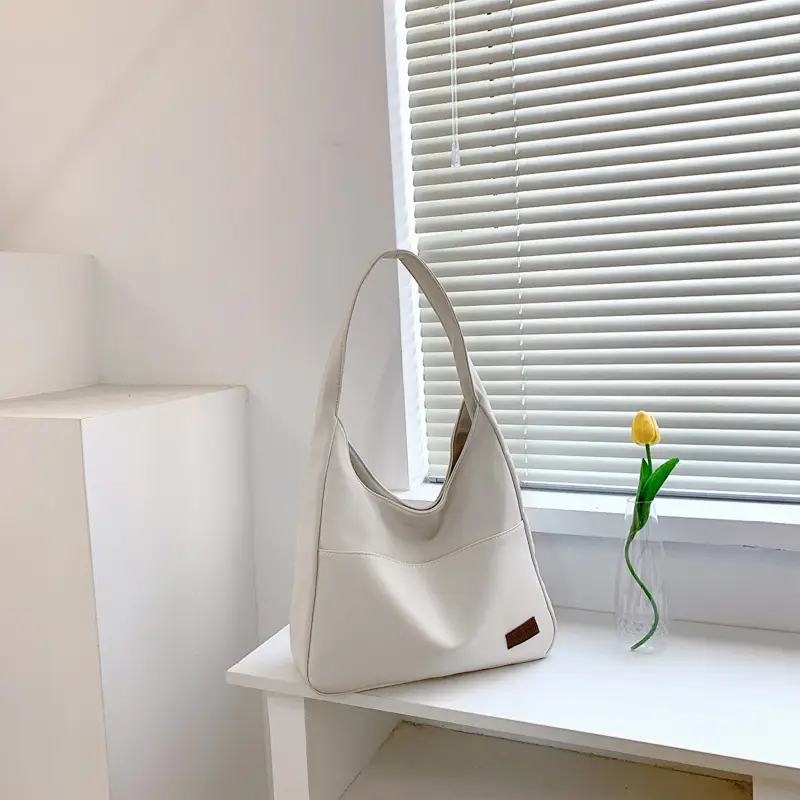 Women's Large Capacity Textured Tan Tote Bag