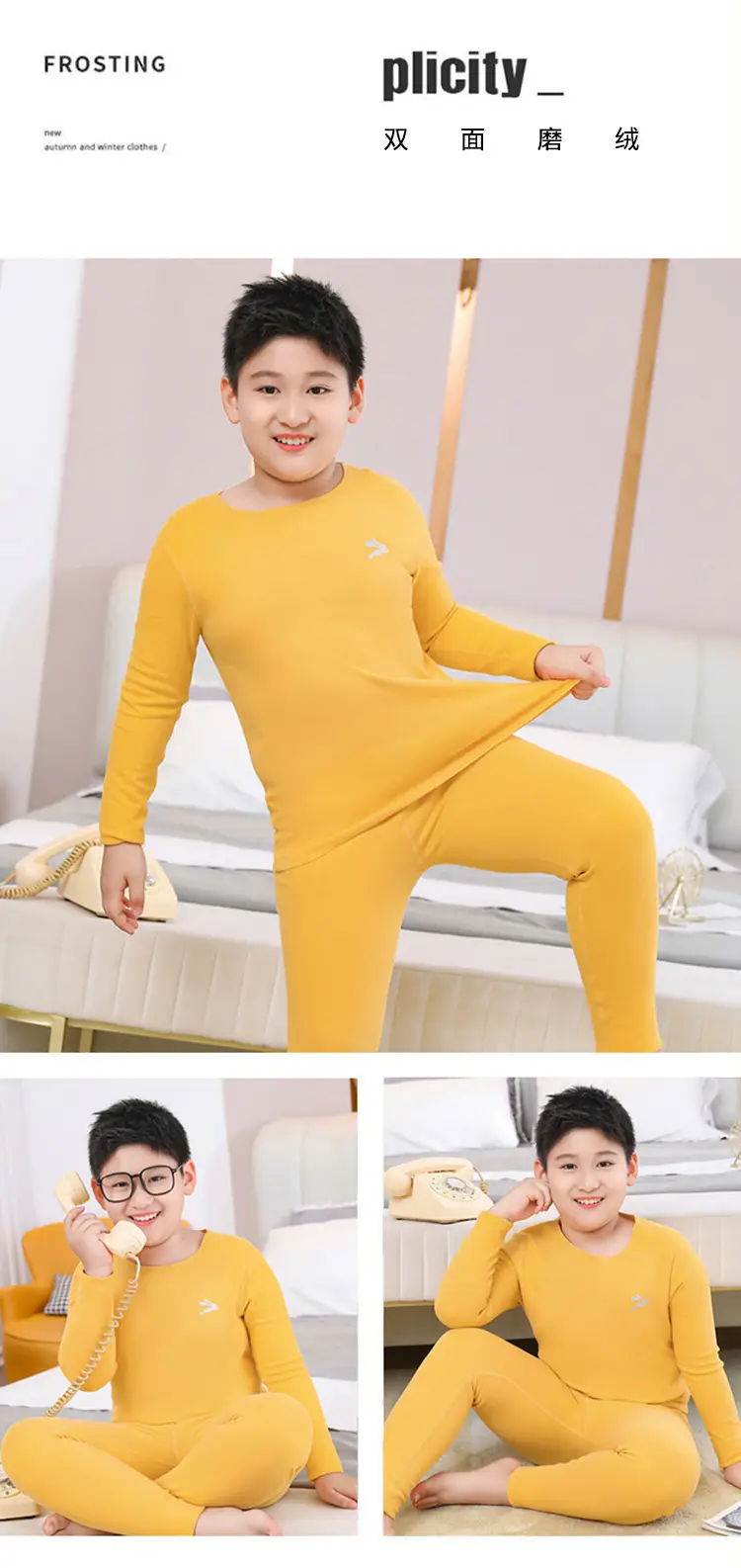 Fat Boy Blue Fleece Long Pants Set Extra Large — feature 14