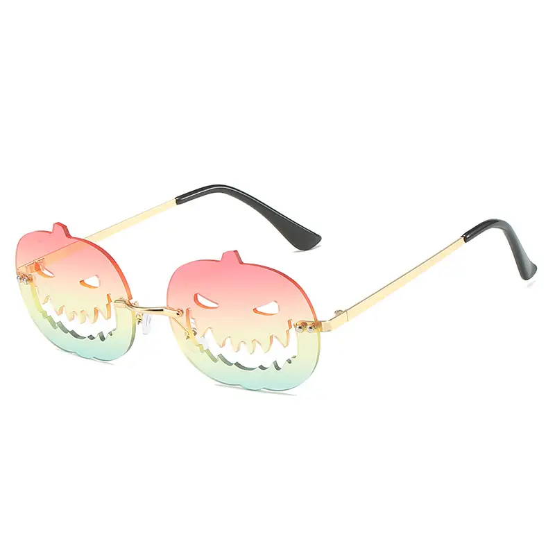 Halloween Pumpkin Sunglasses for Men Women Oval Large Frame