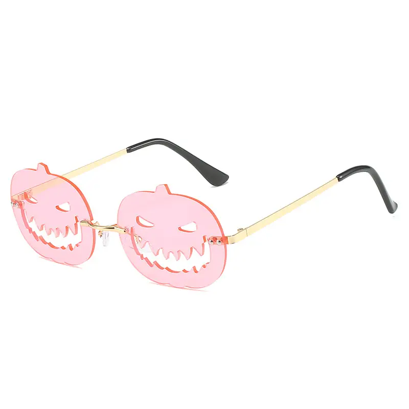 Halloween Pumpkin Sunglasses for Men Women Oval Large Frame