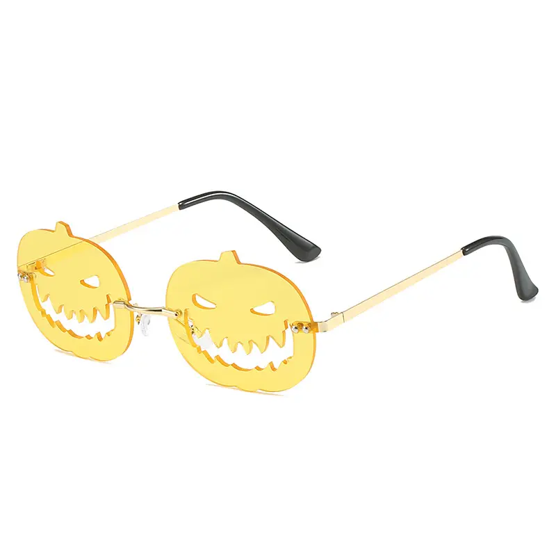 Halloween Pumpkin Sunglasses for Men Women Oval Large Frame