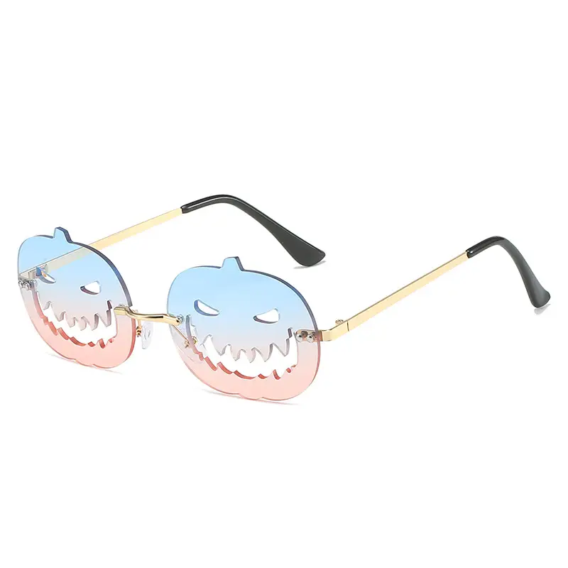 Halloween Pumpkin Sunglasses for Men Women Oval Large Frame