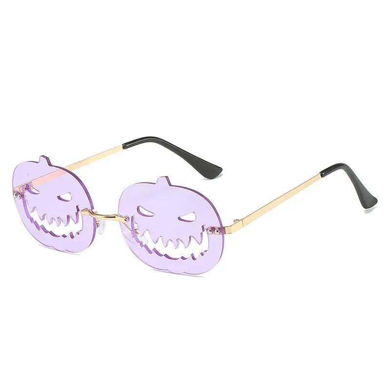 Halloween Pumpkin Sunglasses for Men Women Oval Large Frame
