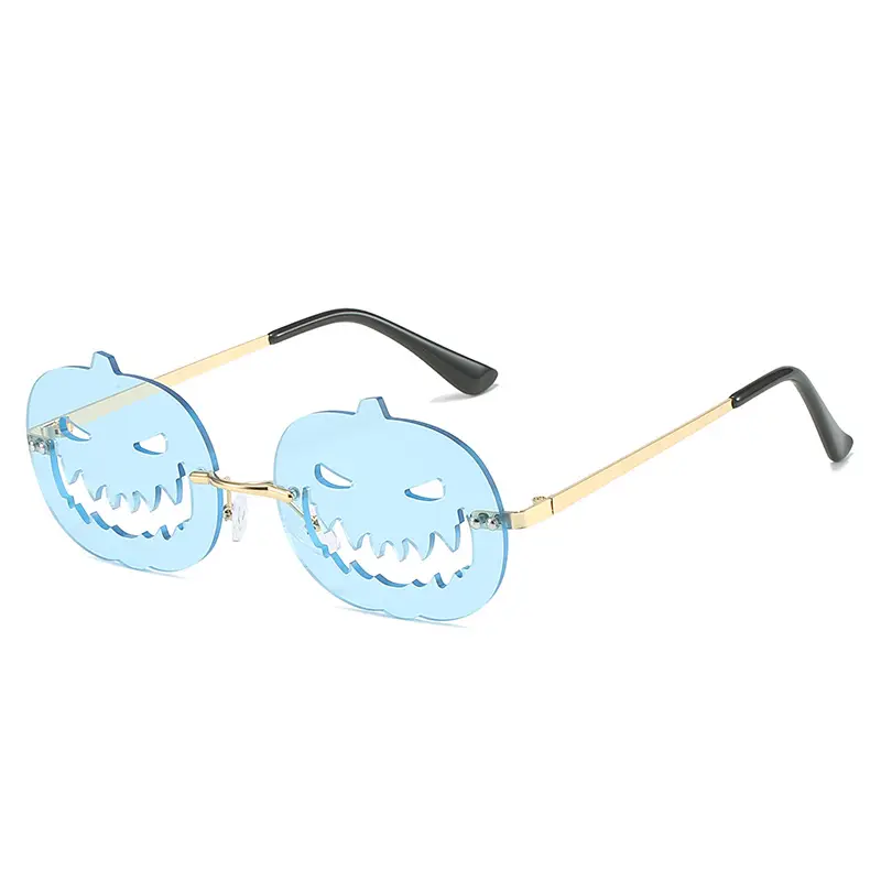 Halloween Pumpkin Sunglasses for Men Women Oval Large Frame