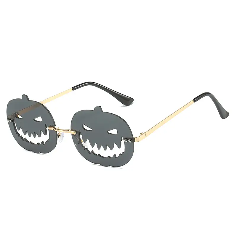 Halloween Pumpkin Sunglasses for Men Women Oval Large Frame