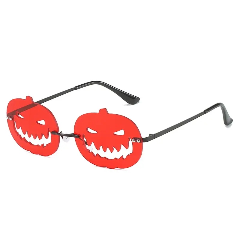 Halloween Pumpkin Sunglasses for Men Women Oval Large Frame