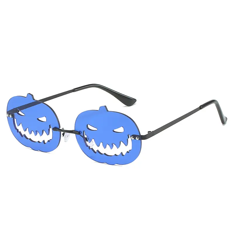 Halloween Pumpkin Sunglasses for Men Women Oval Large Frame