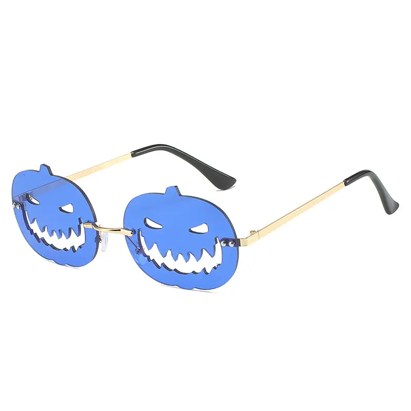Halloween Pumpkin Sunglasses for Men Women Oval Large Frame