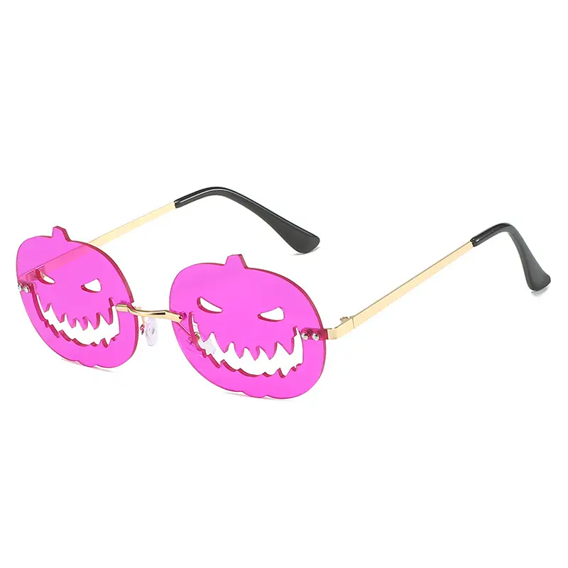 Halloween Pumpkin Sunglasses for Men Women Oval Large Frame