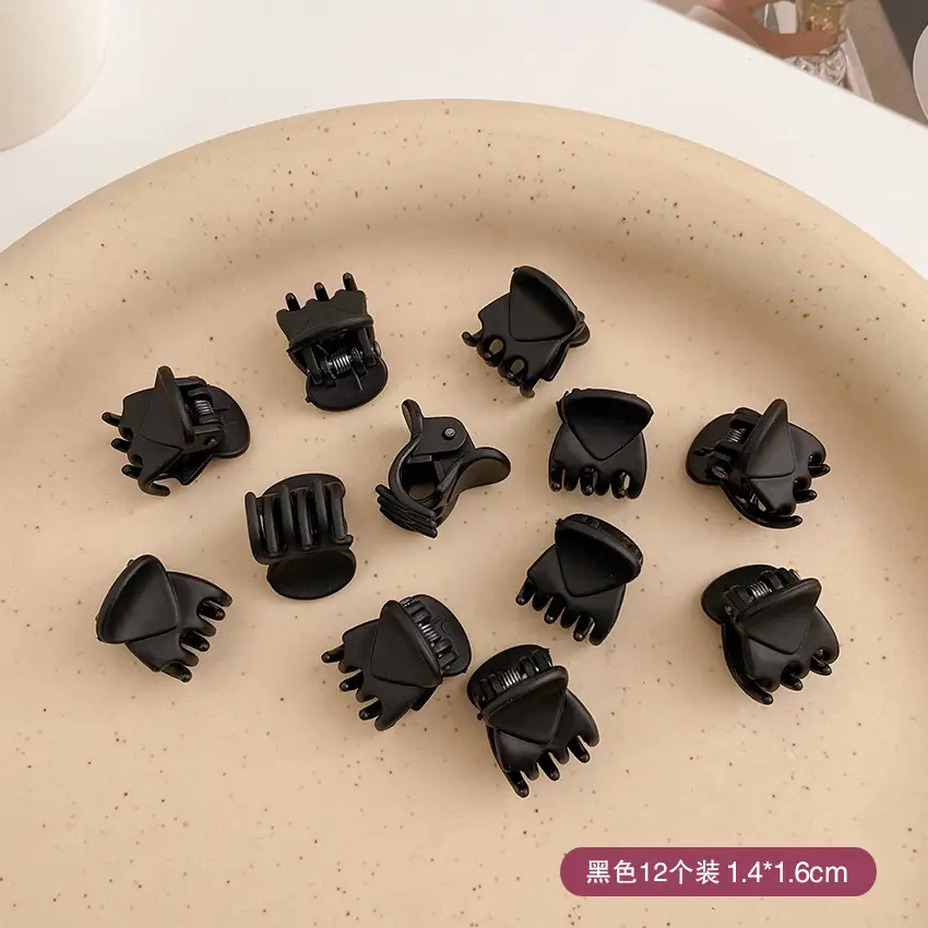 Black Princess Head Small Hair Clips 10 Pcs - Image 18