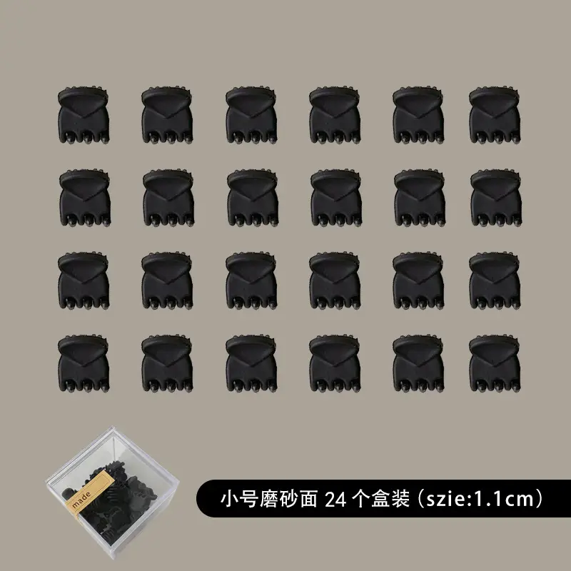 Black Princess Head Small Hair Clips 10 Pcs - Image 19