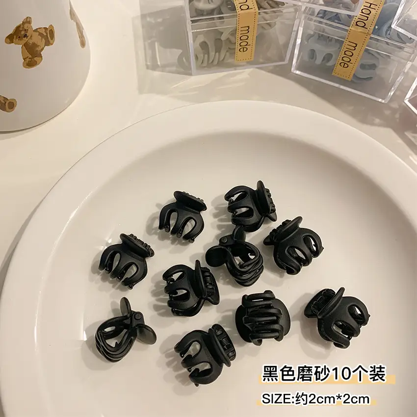 Black Princess Head Small Hair Clips 10 Pcs - Image 21