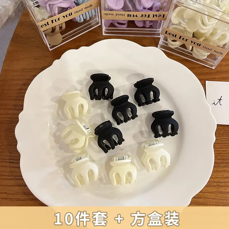 Black Princess Head Small Hair Clips 10 Pcs - Image 28