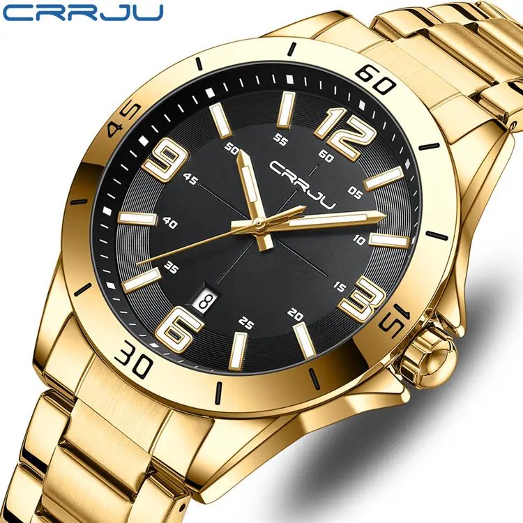 Men's Black Steel Band Watch with 30 Minute Display - Image 10