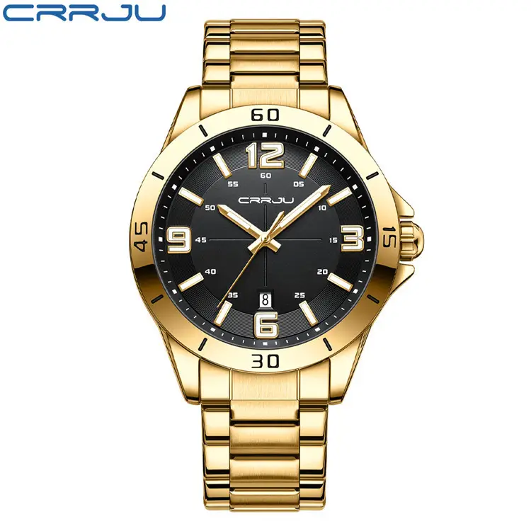 Men's Black Steel Band Watch with 30 Minute Display - Image 3